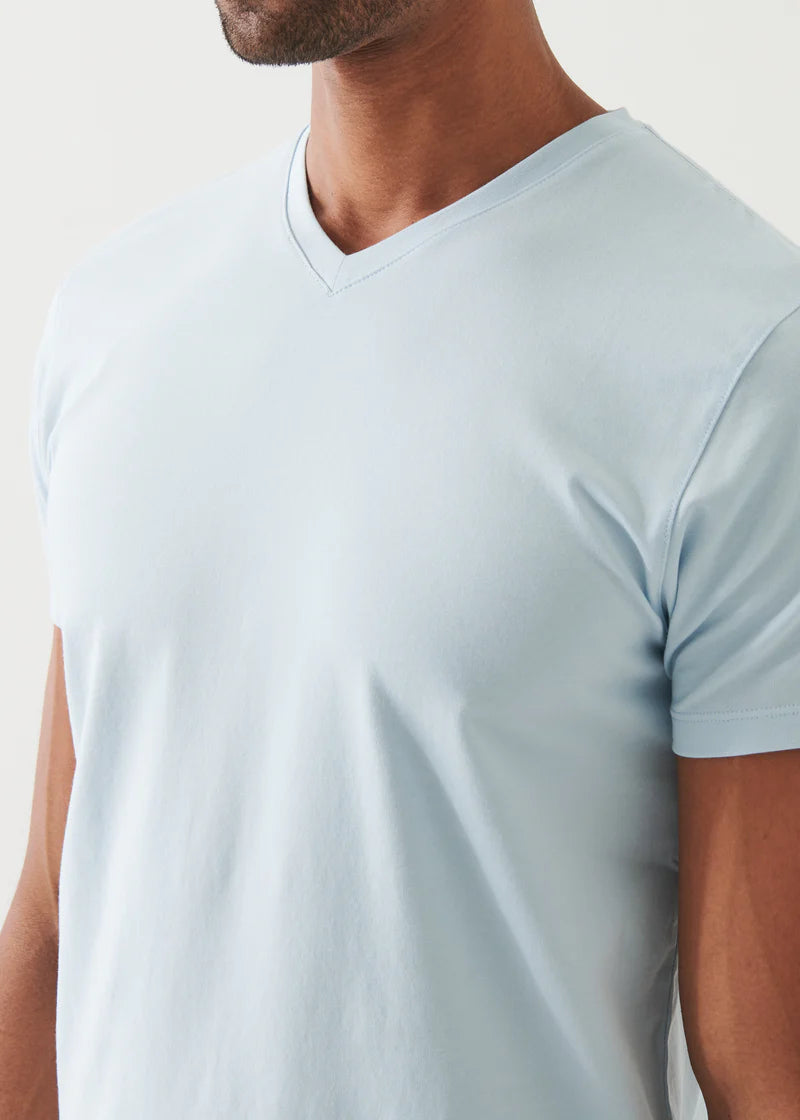 Pima Cotton Stretch V-Neck T-Shirt (99A08VN)