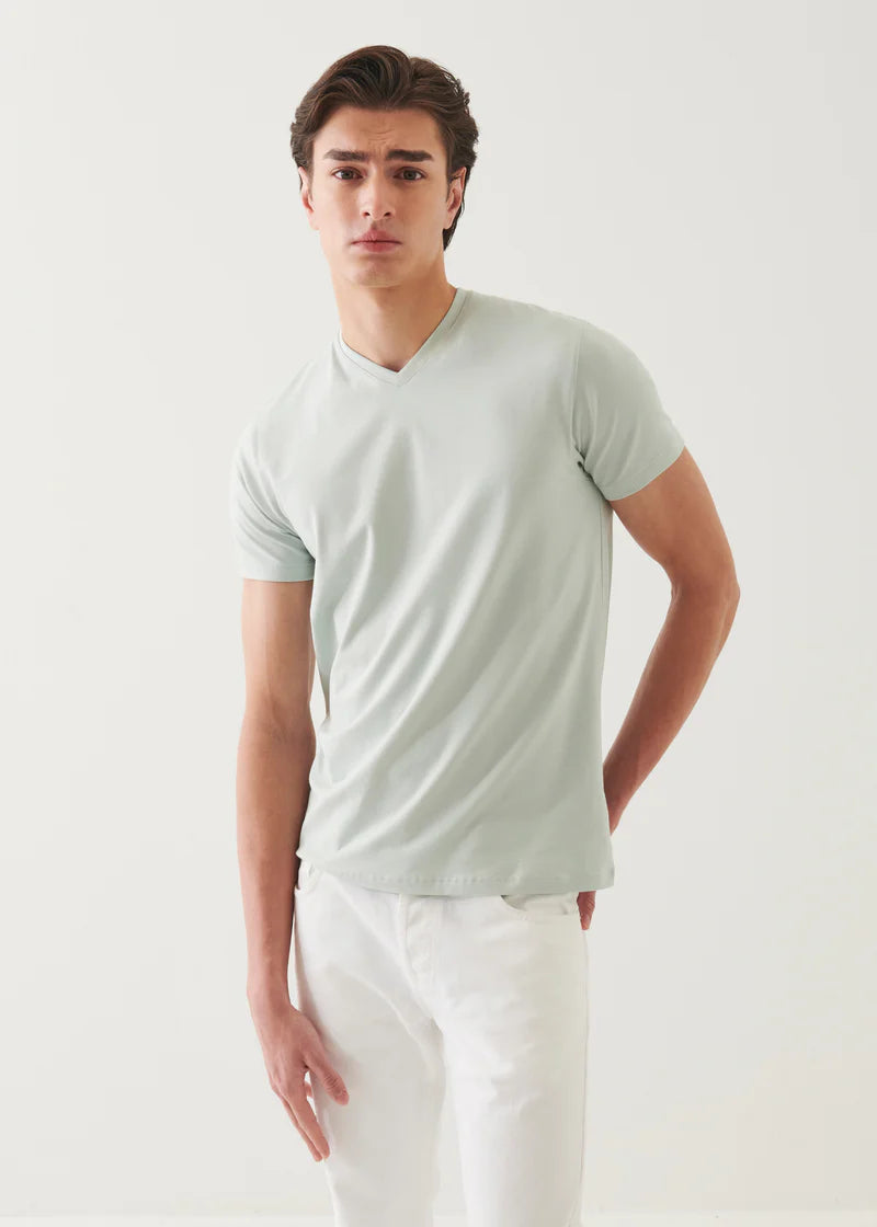 Pima Cotton Stretch V-Neck T-Shirt (99A08VN)