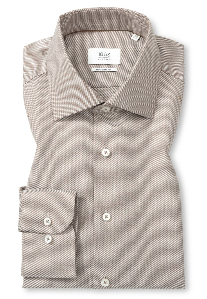 Structured Twill Modern Fit Dress Shirt